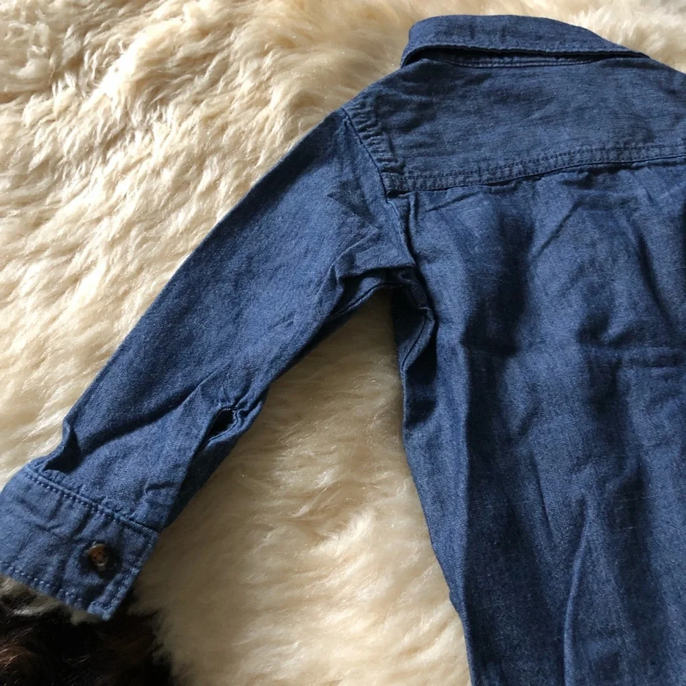 Carters denim long sleeve onesie